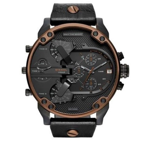 Diesel Mr Daddy 2.0 Chronograph Black Dial Black Steel Strap Watch For Men - DZ7400 Buy Now By Diesel