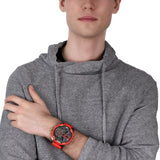 Diesel Mr Daddy 2.0 Chronograph Grey Dial Red Rubber Strap Watch For Men - DZ7430 Buy Now By Diesel
