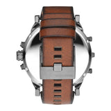 Diesel Mr. Daddy 2.0 Chronograph Silver Dial Brown Leather Strap Watch For Men - DZ7394 Buy Now By Diesel