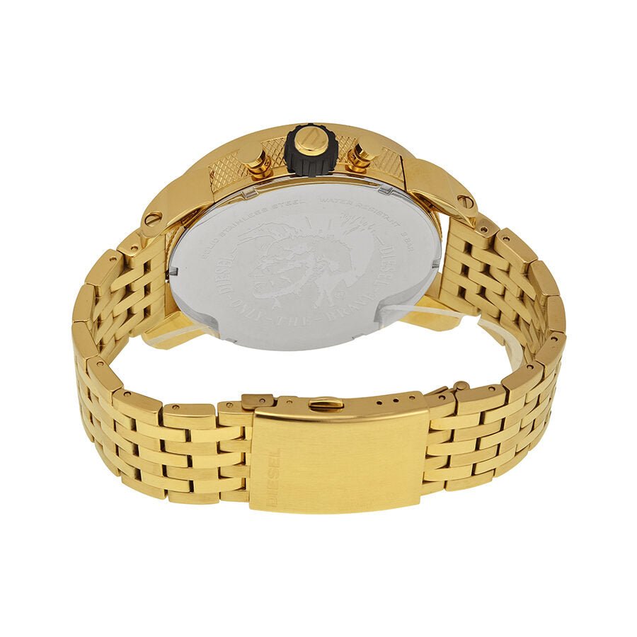 Diesel Mr Daddy Blue Dial Gold Steel Strap Watch For Men - DZ7347 Buy Now By Diesel