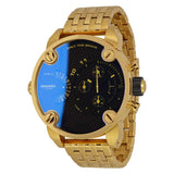 Diesel Mr Daddy Blue Dial Gold Steel Strap Watch For Men - DZ7347 Buy Now By Diesel