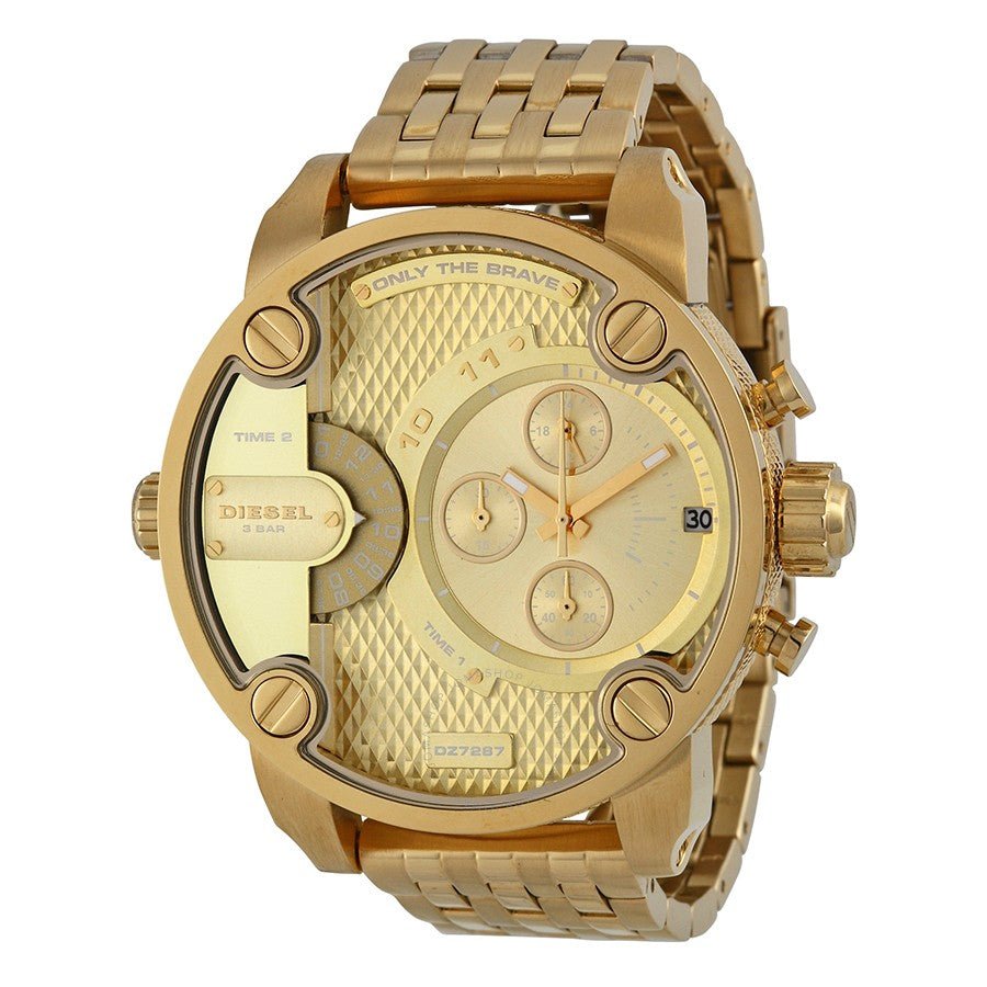 Diesel Big Daddy Analog Gold Dial Gold Stainless Steel Watch For Men - DZ7287 Buy Now By Diesel