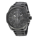 Diesel Mega Chief Chronograph Black Dial Black Steel Strap Watch For Men - DZ4355 Buy Now By Diesel
