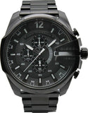 Diesel Mega Chief Chronograph Black Dial Black Steel Strap Watch For Men - DZ4283 Buy Now By Diesel