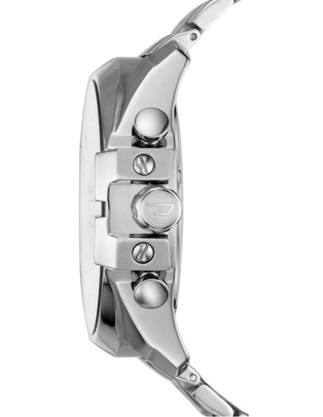 Diesel Mega Chief Chronograph Blue Dial Silver Steel Strap Watch For Men - DZ4417 Buy Now By Diesel