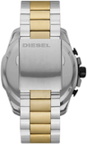 Diesel Mega Chief Chronograph Black Dial Two Tone Steel Strap Watch For Men - DZ4581 Buy Now By Diesel
