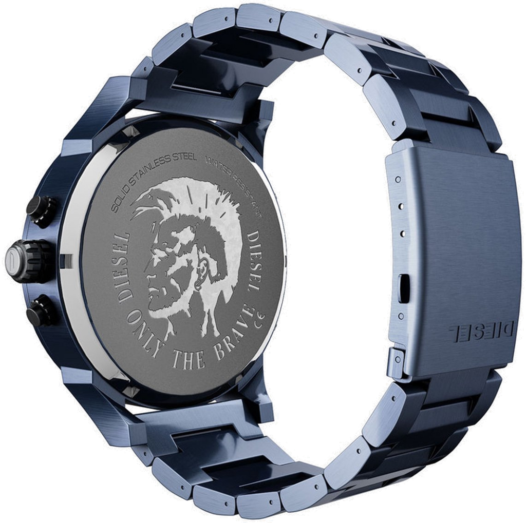 Diesel Daddy 2.0 Chronograph Grey Dial Blue Steel Strap Watch For Men - DZ7414 Buy Now By Diesel