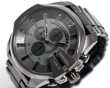 Diesel Mega Chief Chronograph Grey Dial Grey Steel Strap Watch for Men - DZ4282 Buy Now By Diesel