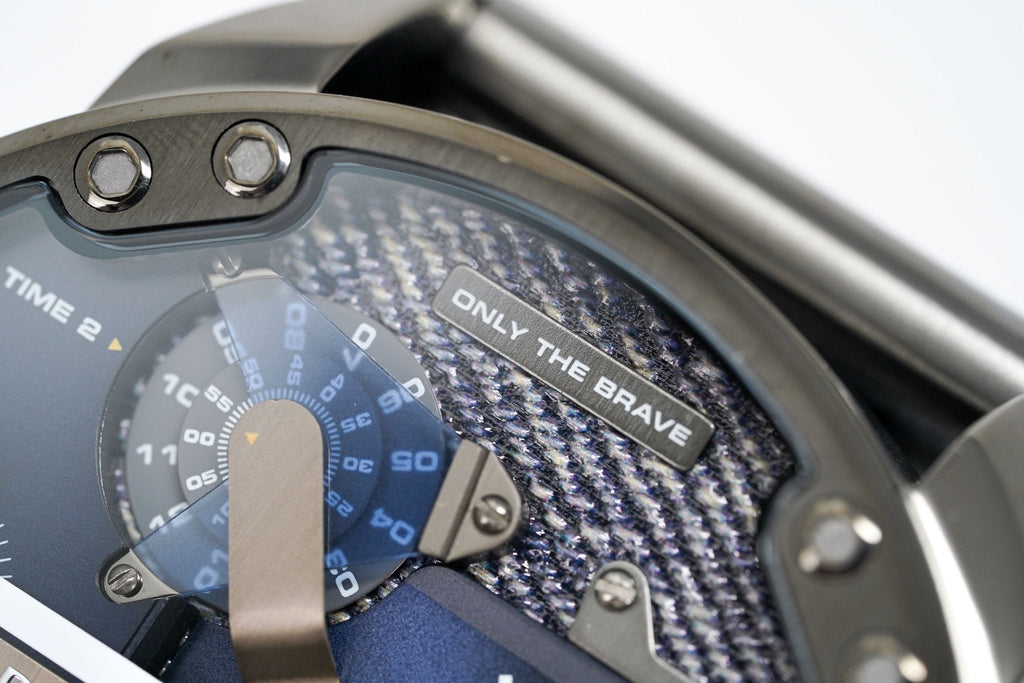 Diesel Big Daddy 2.0 Chronograph Blue Dial Grey Steel Strap Watch For Men - DZ7331 Buy Now By Diesel