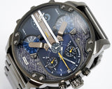 Diesel Big Daddy 2.0 Chronograph Blue Dial Grey Steel Strap Watch For Men - DZ7331 Buy Now By Diesel