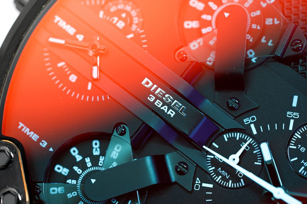 Diesel Mr Daddy 2.0 Chronograph Black Dial Black Steel Strap Watch For Men - DZ7395 Buy Now By Diesel