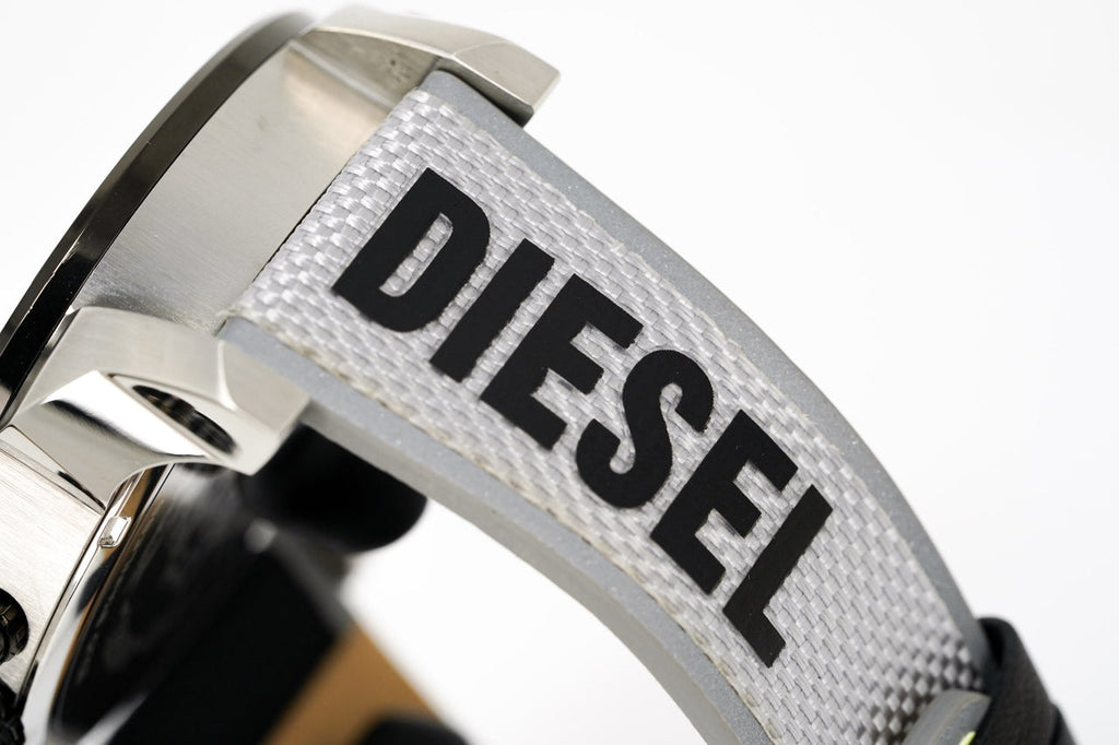 Diesel Mr. Daddy 2.0 Chronograph Black Dial Grey Nylon Strap Watch For Men - DZ7429 Buy Now By Diesel