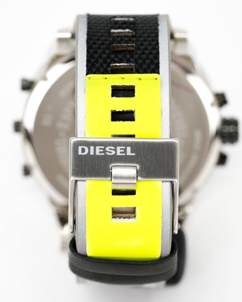 Diesel Mr. Daddy 2.0 Chronograph Black Dial Grey Nylon Strap Watch For Men - DZ7429 Buy Now By Diesel