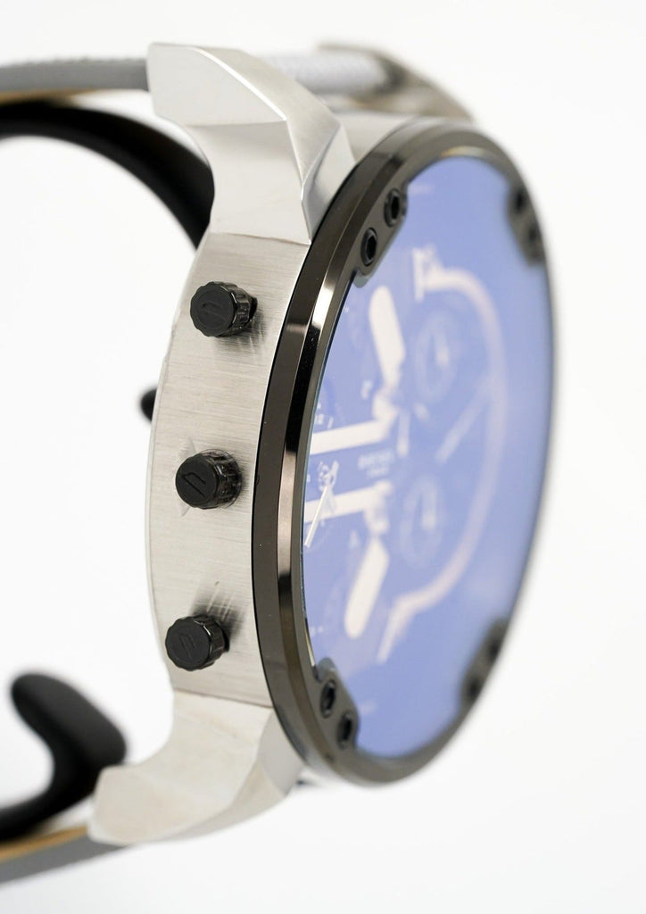 Diesel Mr. Daddy Chronograph Silver Dial Silver Steel Strap Watch For Men - DZ7421 Buy Now By Diesel