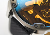 Diesel Mr. Daddy 2.0 Chronograph Black Dial Grey Nylon Strap Watch For Men - DZ7429 Buy Now By Diesel
