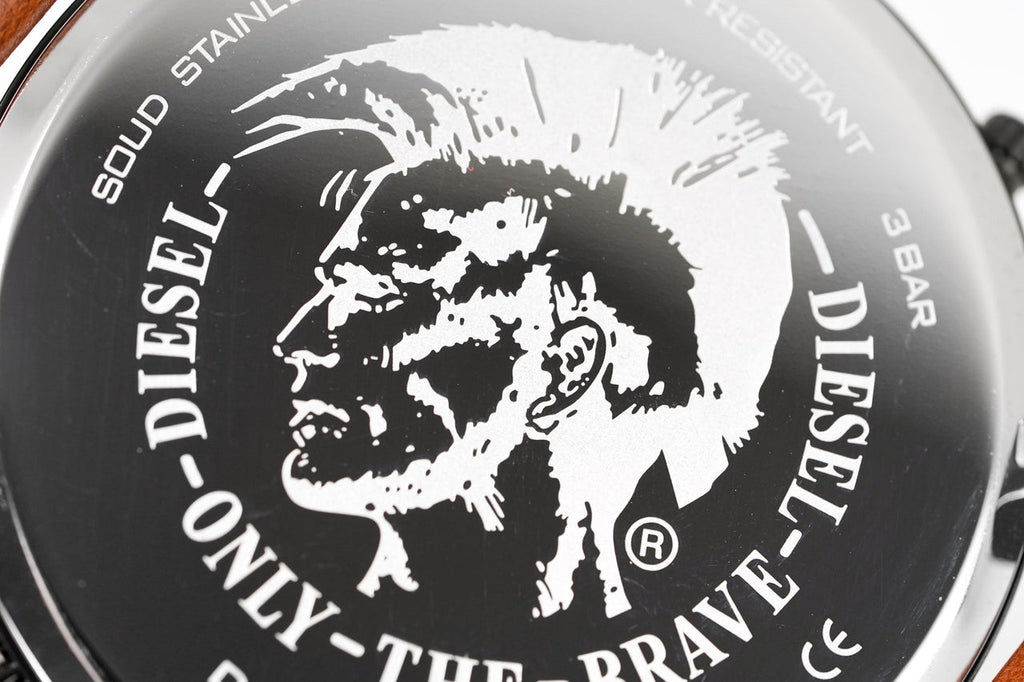 Diesel Mr. Daddy 2.0 Chronograph Silver Dial Brown Leather Strap Watch For Men - DZ7394 Buy Now By Diesel