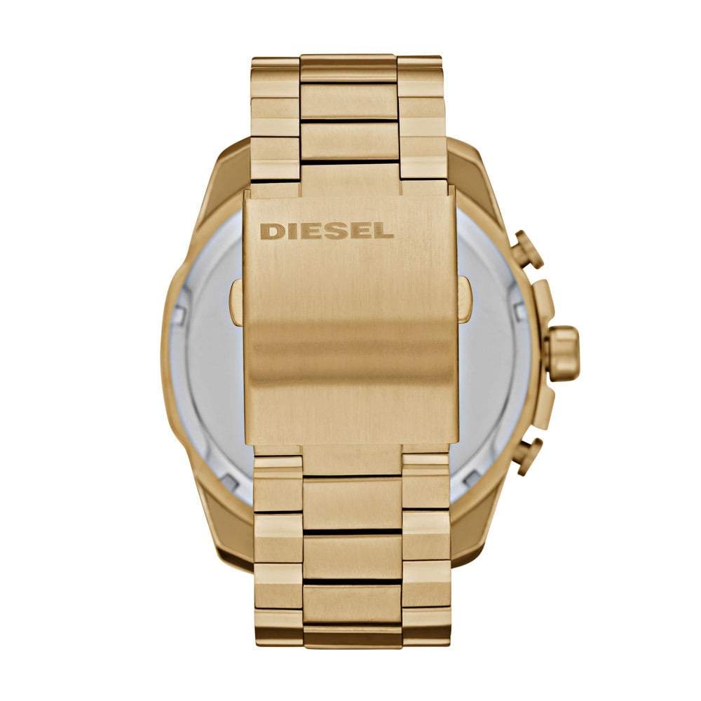 Diesel Mr Daddy 2.0 Chronograph Black Dial Gold Steel Strap Watch For Men - DZ7333 Buy Now By Diesel