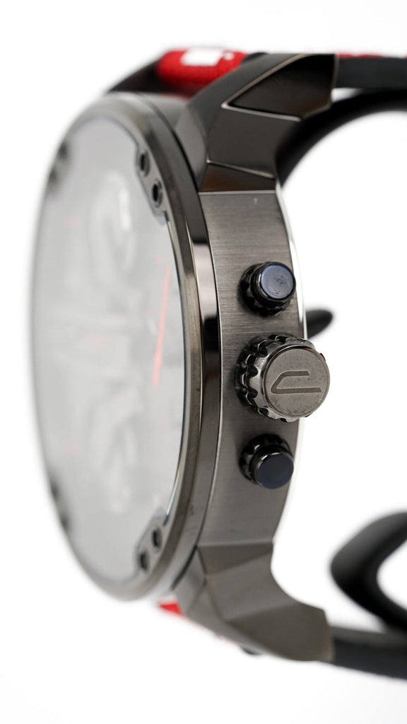 Diesel Mr Daddy 2.0 Chronograph Grey Dial Red Rubber Strap Watch For Men - DZ7423 Buy Now By Diesel