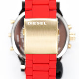 Diesel Mr Daddy 2.0 Chronograph Grey Dial Red Rubber Strap Watch For Men - DZ7430 Buy Now By Diesel