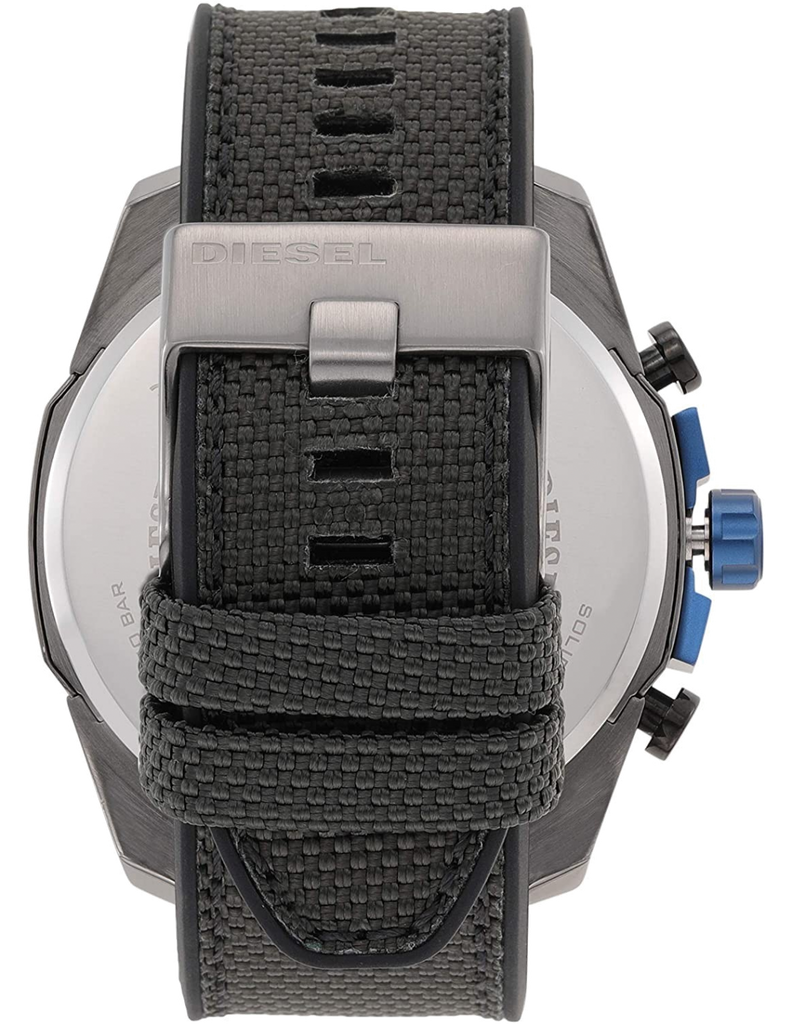 Diesel Mega Chief Chronograph Black Dial Black Nylon Strap Watch For Men - DZ4500 Buy Now By Diesel