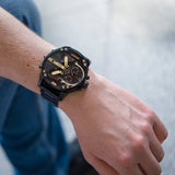 Diesel Mr. Daddy 2.0 Chronograph Black Dial Black Steel Strap Watch For Men - DZ7435 Buy Now By Diesel