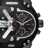 Diesel Mr. Daddy 2.0 Quartz Black Dial Black Nylon Strap Watch For Men - DZ7433 Buy Now By Diesel