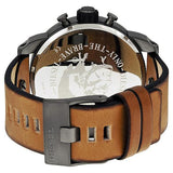 Diesel SBA Dual Time Chronograph White Dial Brown Leather Strap Watch For Men - DZ7269 Buy Now By Diesel