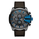 Diesel Mega Chief Chronograph Black Dial Black Nylon Strap Watch For Men - DZ4500 Buy Now By Diesel