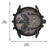 Diesel Mr. Daddy 2.0 Chronograph Grey Dial Brown Leather Strap Watch For Men - DZ7406 Buy Now By Diesel