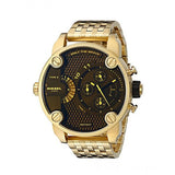 Diesel Mr Daddy Blue Dial Gold Steel Strap Watch For Men - DZ7347 Buy Now By Diesel