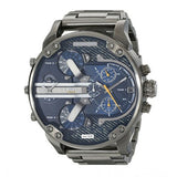 Diesel Big Daddy 2.0 Chronograph Blue Dial Grey Steel Strap Watch For Men - DZ7331 Buy Now By Diesel