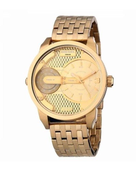 Diesel Mini Daddy Gold Dial Gold Steel Strap Watch For Men - DZ7306 Buy Now By Diesel