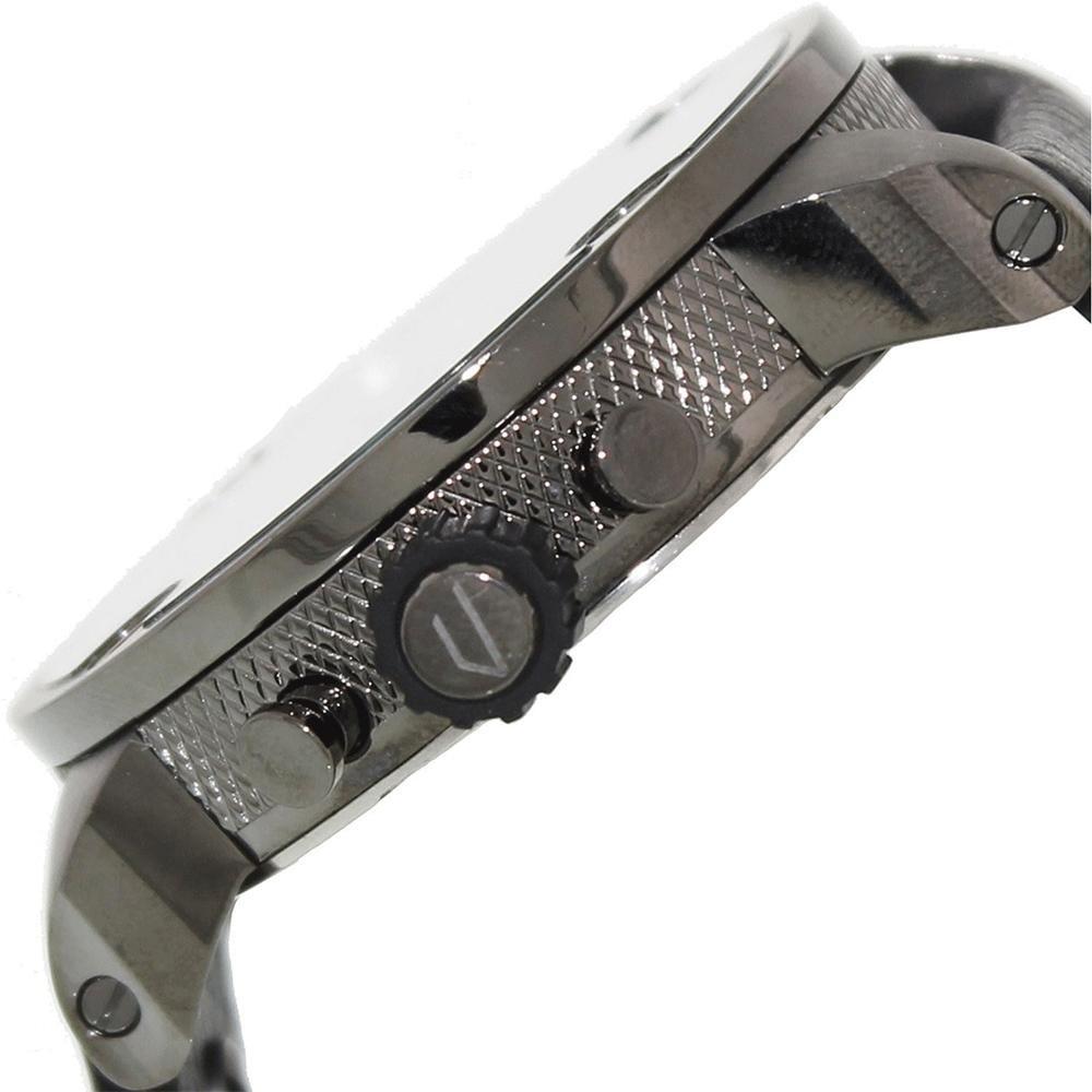 Diesel Badass Chronograph Anthracite Dial Black Leather Strap Watch For Men - DZ7270 Buy Now By Diesel