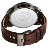 Diesel Little Daddy SBA Small Sized Grey Dial Brown Leather Strap Watch For Men - DZ7258 Buy Now By Diesel