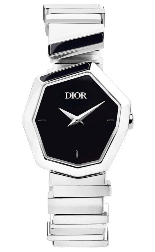 Dior Gem Dior Black Mother of Pearl Dial Silver Steel Strap Watch for Women - CD18111X1005 Buy Now By Dior