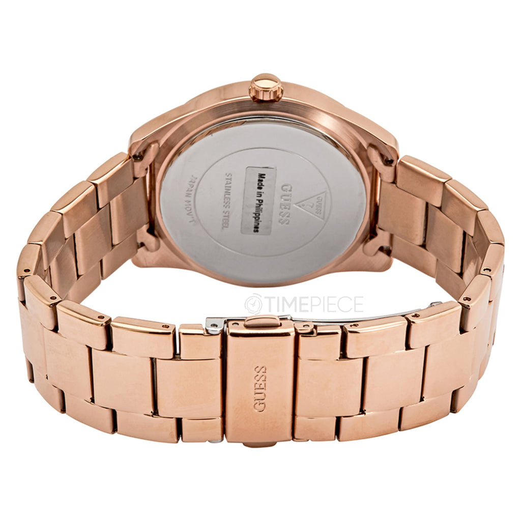 Guess G-Twist Rose Gold Dial Rose Gold Steel Strap Watch for Women - W1082L3 Buy Now By Guess