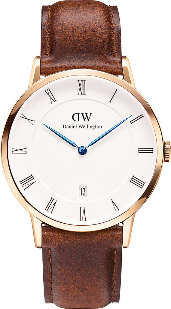 Daniel Wellington Dapper St Mawes White Dial Brown Leather Strap Watch For Men - DW00100083 Buy Now By Daniel Wellington