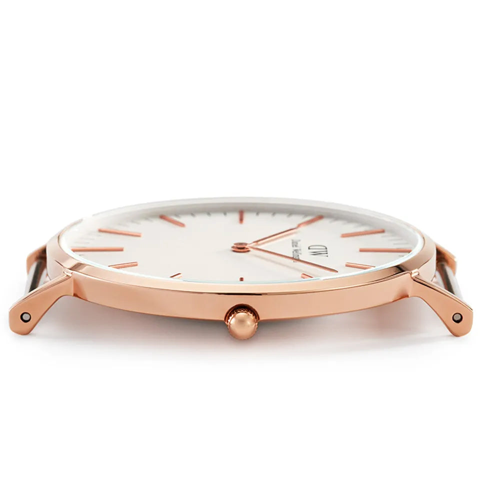 Daniel Wellington Classic Suffolk White Dial Brown Leather Strap Watch For Women - DW00100120 Buy Now By Daniel Wellington