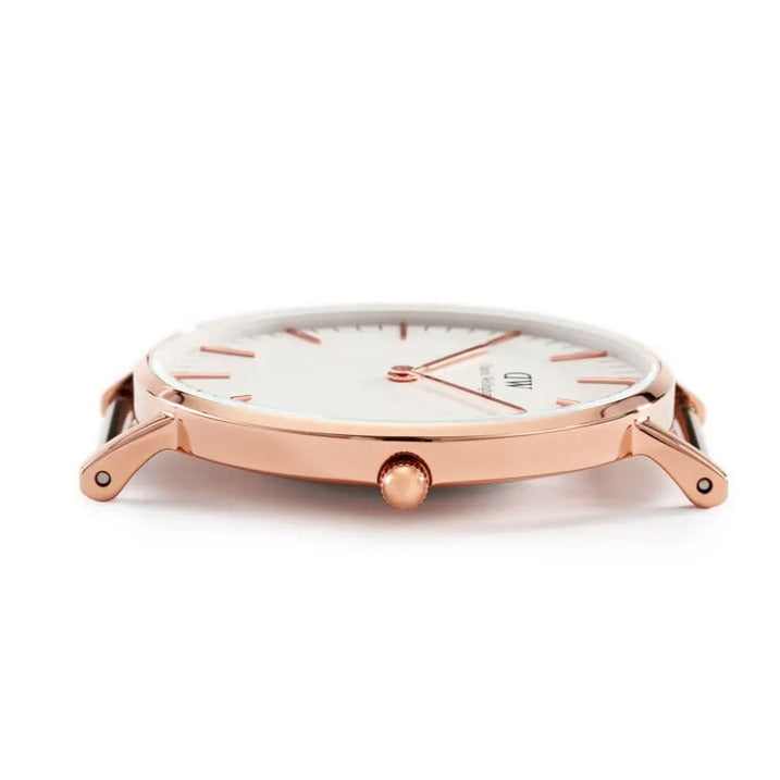 Daniel Wellington Classic Suffolk White Dial Brown Leather Strap Watch For Men - DW00100122 Buy Now By Daniel Wellington