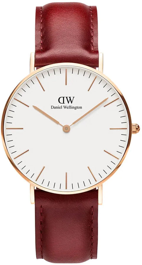 Daniel Wellington Classic Suffolk White Dial Brown Leather Strap Watch For Men - DW00100122 Buy Now By Daniel Wellington
