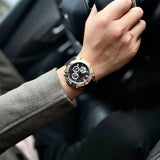 Guess Trophy Multifunction Black Dial Black Rubber Strap Watch for Men - GW0333G2 Buy Now By Guess