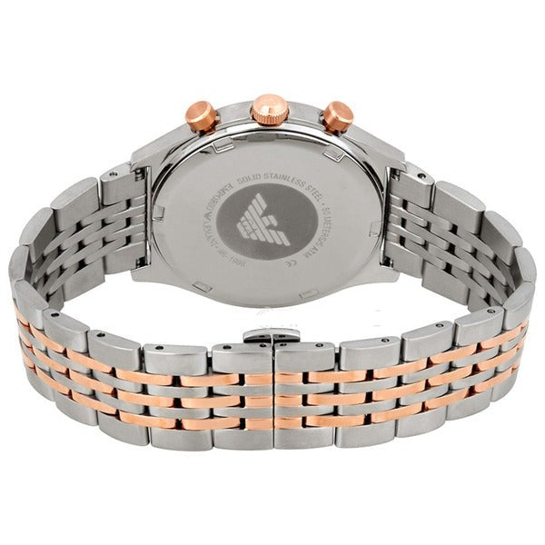 Emporio Armani Zeta Chronograph Quartz White Dial Two Tone Steel Strap Watch For Men - AR1998 Buy Now By Emporio Armani