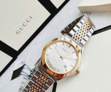 Gucci G Timeless Silver Dial Two Tone Steel Strap Watch For Men - YA126409 Buy Now By Gucci