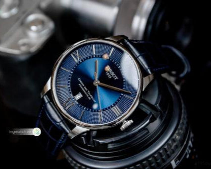 Tissot Chemin Des Tourelles Powermatic 80 Blue Dial Blue Leather Strap Watch for Men - T099.407.16.048.00 Buy Now By Tissot