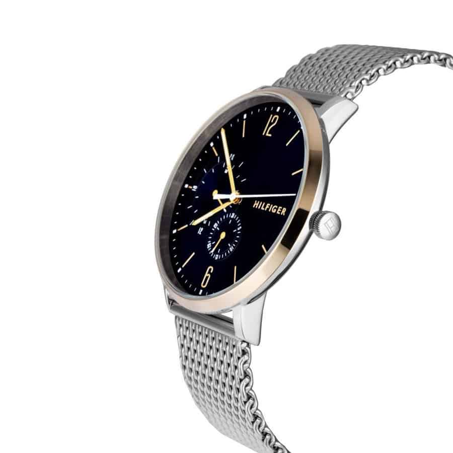 Tommy Hilfiger Brooklyn Quartz Blue Dial Silver Mesh Bracelet Watch for Men - 1791505 Buy Now By Tommy Hilfiger