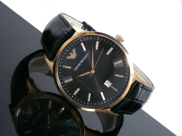 Emporio Armani Classic Black Dial Black Leather Strap Watch For Women - AR9022 Buy Now By Emporio Armani