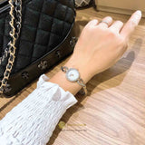 Bulova Crystals Mother of Pearl Dial Two Tone Steel Strap Watch for Women - 98X108 Buy Now By Bulova