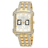 Bulova Crystal Chronograph White Dial Two Tone Steel Strap Watch for Men - 98C109 Buy Now By Bulova