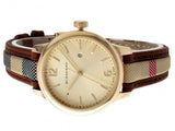 Burberry The Classic Gold Dial Brown Leather Strap Watch for Women - BU10114 Buy Now By Burberry