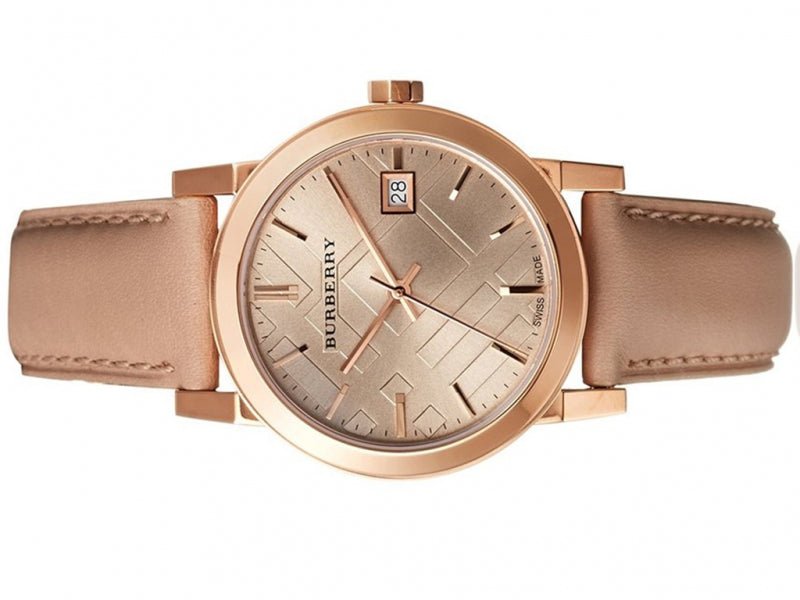 Burberry The City Beige Dial Beige Leather Strap Watch for Women - BU9109 Buy Now By Burberry